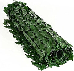Siepe Artificiale Sintetica Finta Rotolo di Edera Foglie 1x3 da Balcone Giardino