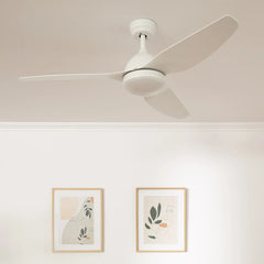 Ventilatore Led A Soffitto Ventilatore Plafoniera Luce Dimmerabile 3000k-6500k