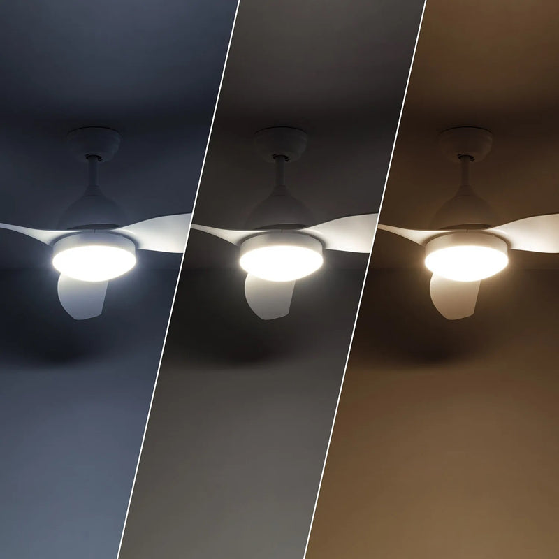Ventilatore Led A Soffitto Ventilatore Plafoniera Luce Dimmerabile 3000k-6500k