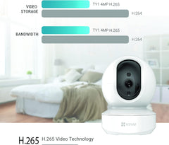 Telecamera Wi-FI intelligente con funzioni di panoramica e inclinazione