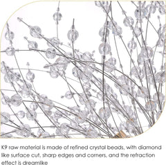 Lampadario Soffitto Plafoniera Argento Moderna Cristalli Fuochi Artificio