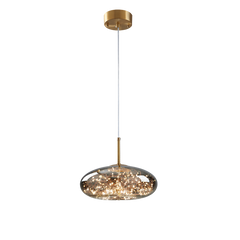 Lampadario Led 10 Watt A Cupola Effetto Cielo Stellato In Vetro Luce 3000k