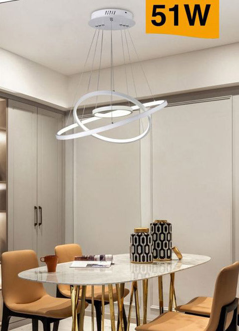 Lampadario A Sospensione 51w A Led Forma Di Pianeta
