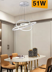 Lampadario A Sospensione 51w A Led Forma Di Pianeta
