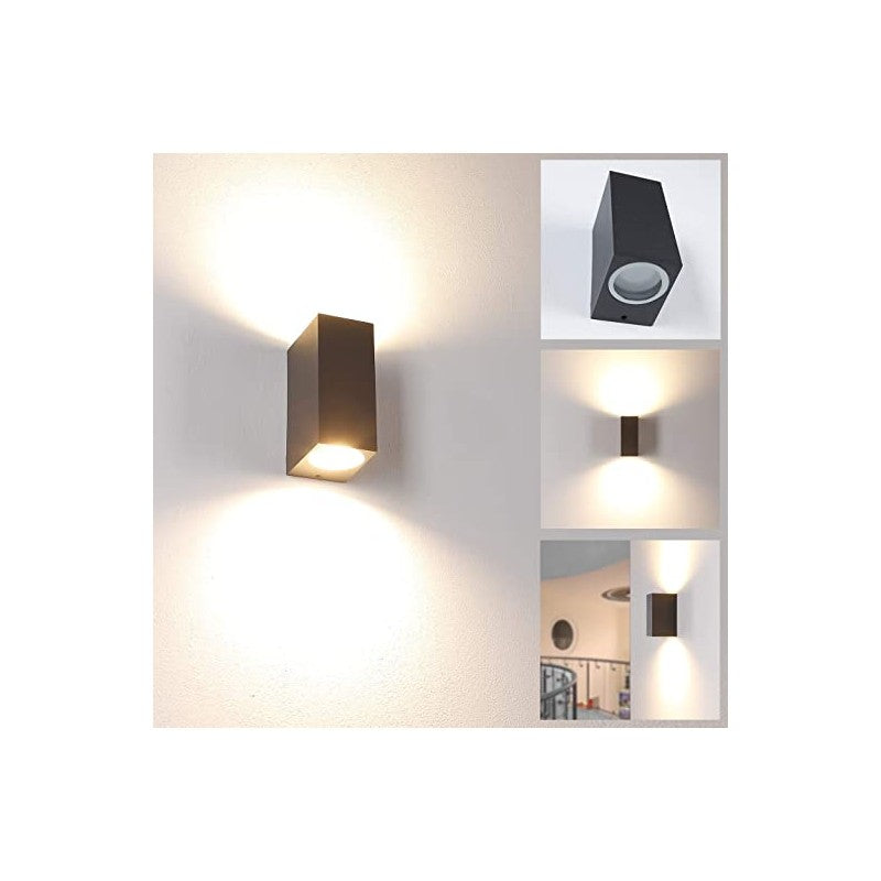 Applique Lampada da Muro Parete LED con doppia emissione GU10 per esterno  IP65 - - APPLIQUE