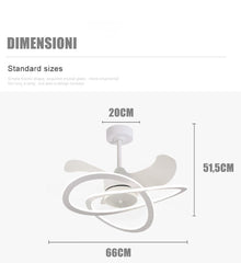Plafoniera da Soffitto LED 129W Ventilatore Integrato Lampada da Soffitto IP20