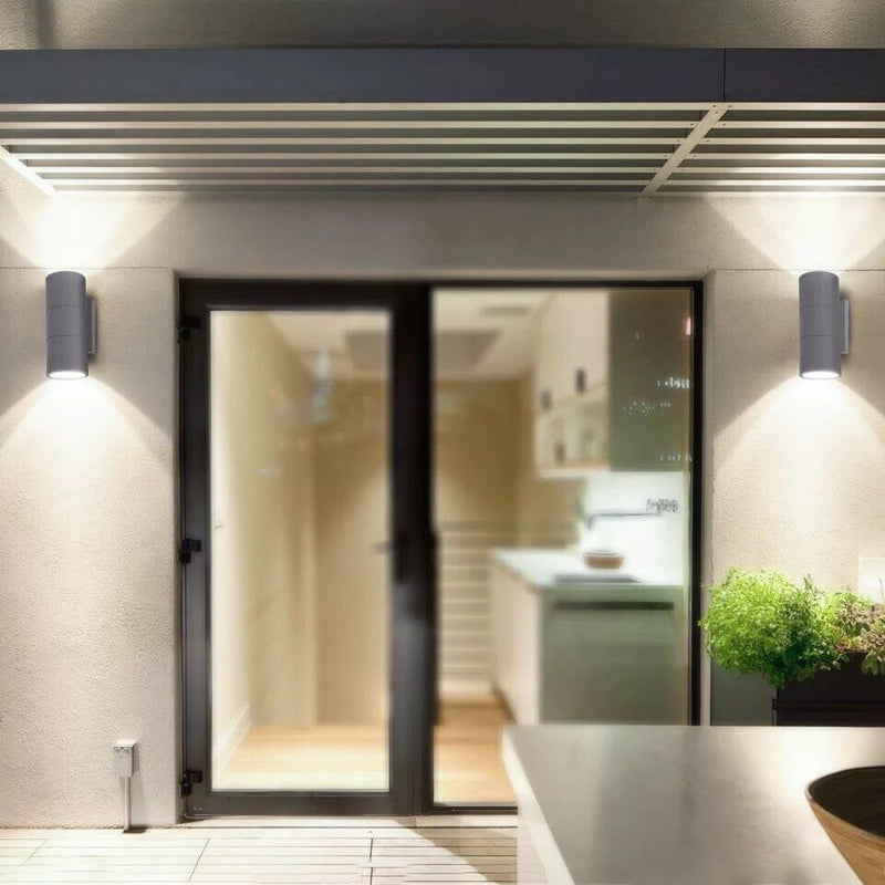 Applique Lampada da Muro Parete LED con doppia emissione GU10 per esterno IP65