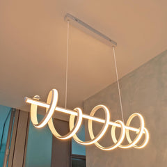 Lampadario a Sospensione Doppio LED 60W Design Moderno Intrecciato Bianco