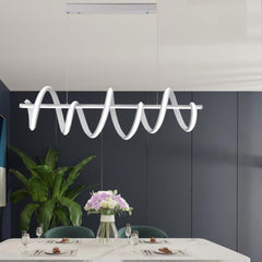 Lampadario a Sospensione Doppio LED 60W Design Moderno Intrecciato Bianco