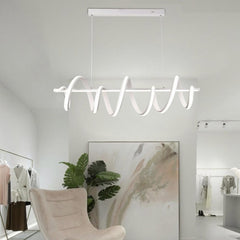 Lampadario a Sospensione Doppio LED 60W Design Moderno Intrecciato Bianco