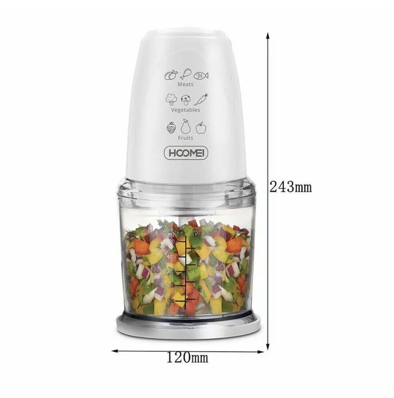 Trita Carne Verdure Frutta Sminuzza Taglia Tritatutto Elettrico Casa 260W 500ML
