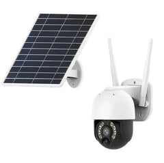 Telecamera Esterna Full Hd 1080p 3mp Ptz Wireless Con Pannello Solare Wifi