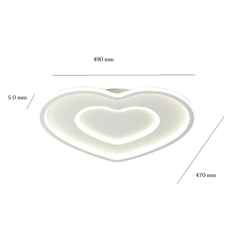 Lampadario Plafoniera Illuminazione a Led Moderno 63W Luce Soffitto Forma Cuore