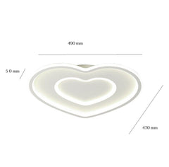 Lampadario Plafoniera Illuminazione a Led Moderno 63W Luce Soffitto Forma Cuore