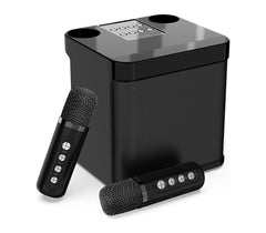 Cassa Bluetooth Portatile Karaoke 2 Microfoni Wireless USB