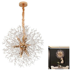 Lampadario Soffitto Vintage Corda Metallo Cristallo Vetro