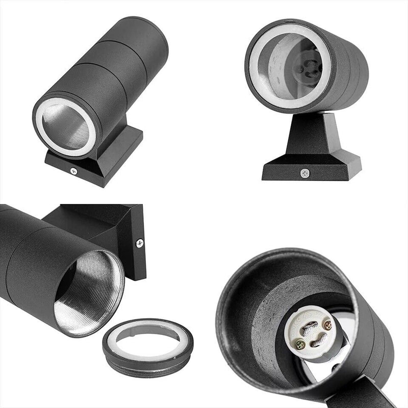 Applique Lampada da Muro Parete LED con doppia emissione GU10 per esterno IP65