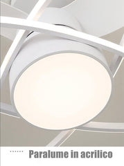 Plafoniera da Soffitto LED 129W Ventilatore Integrato Lampada da Soffitto IP20
