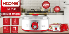 Yogurtiera Elettrica Macchina YOGURT 7 Vasetti Vetro 20 W Capacità 1,5Lt