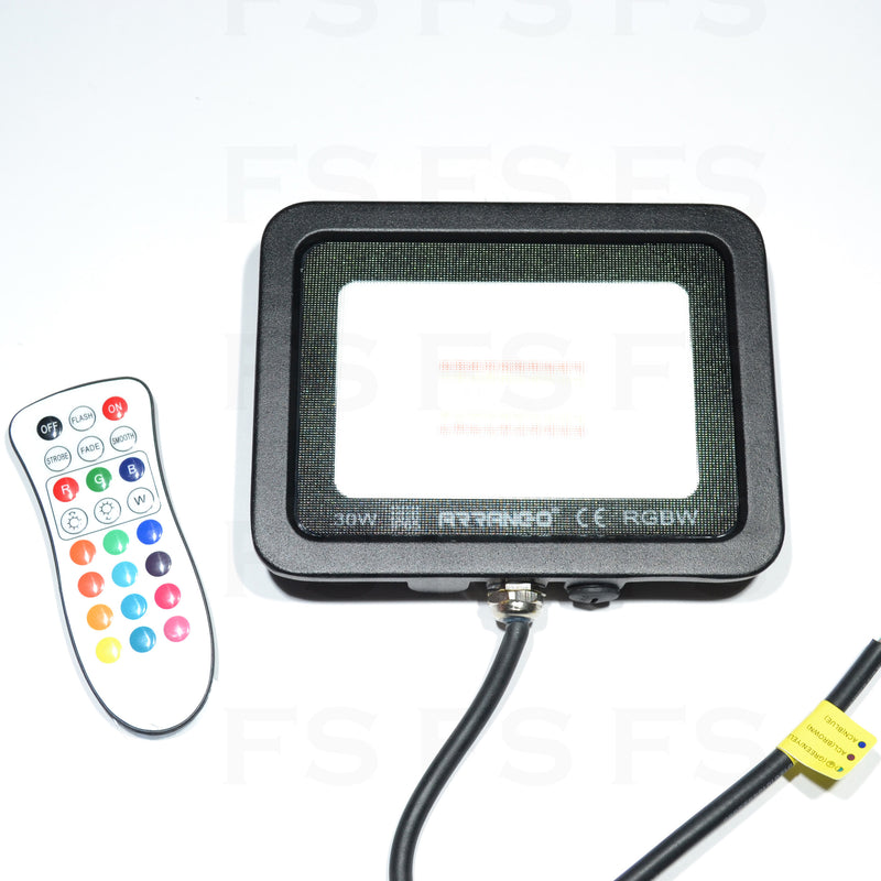 Faro Led Rgb Proiettore A Led Multicolore 30W Esterno Ip65 Con Telecomando - INmille