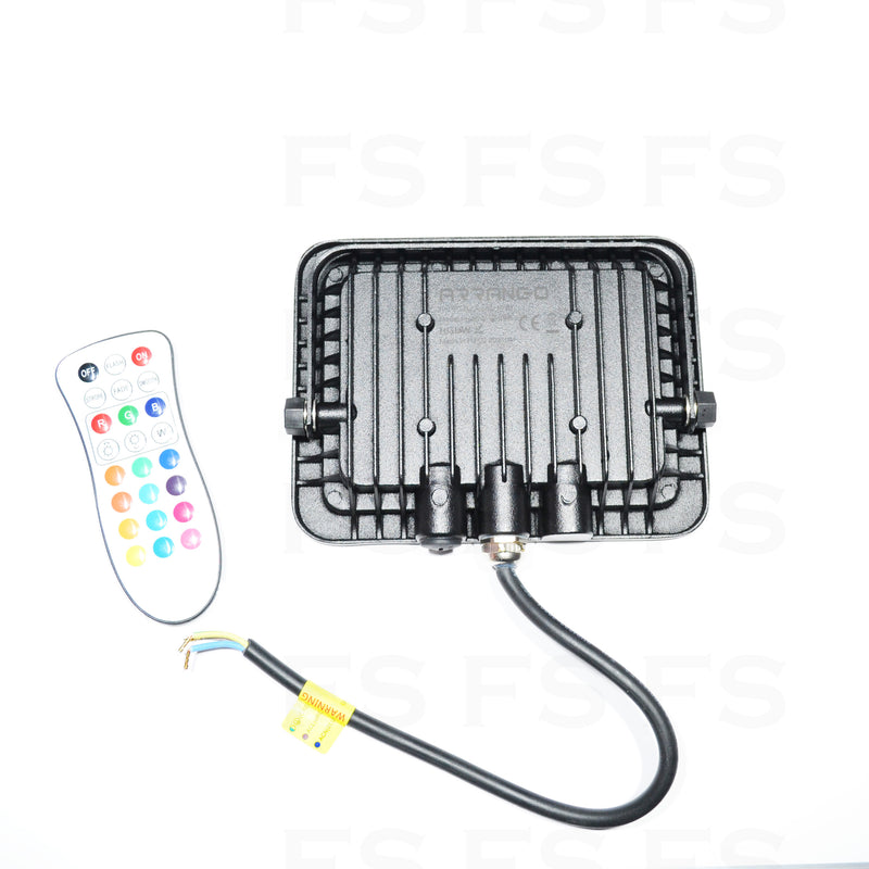 Faro Led Rgb Proiettore A Led Multicolore 30W Esterno Ip65 Con Telecomando - INmille
