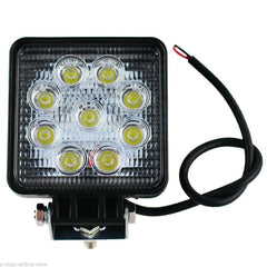 Faretto  9 Led Auto Flood 27W 12V Luce Fredda 6000K 60° - INmille