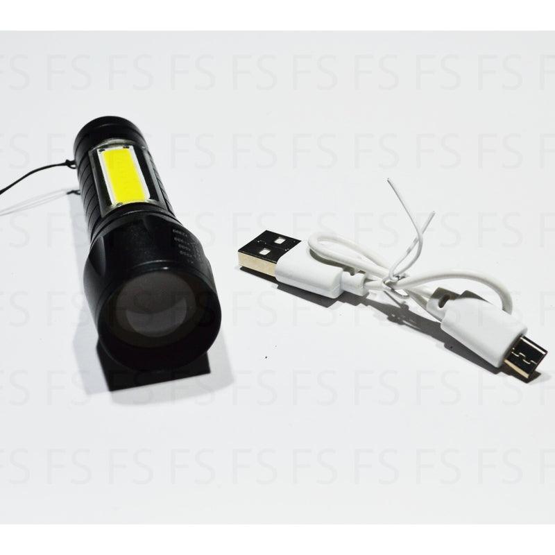 Torcia Ricaricabile Led Mini Con Custodia 4 Modalità Led Light Ricarica Usb - INmille