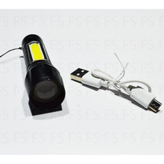 Torcia Ricaricabile Led Mini Con Custodia 4 Modalità Led Light Ricarica Usb - INmille
