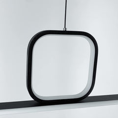 Lampadario A Sospensione Soffitto Sospeso Led 46w Moderno Nero Soggiorno Cucina