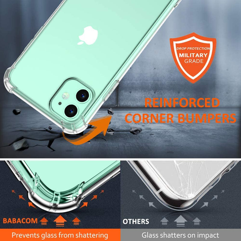 Custodia Cover Per Iphone 11 Pro Max Trasparente Con Bordi Rinforzati - INmille