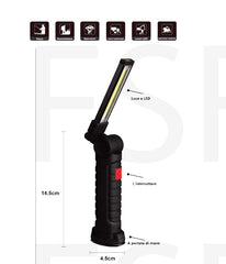 Lampada Torcia Da Lavoro Ricaricabile Calamitata Portatile Led