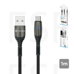 Cavo Usb Type C 1 M In Zinco Con Luce
