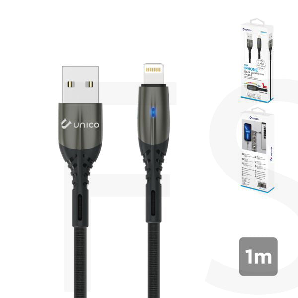 Cavo Lightning Iphone 1 M In Zinco Con Luce