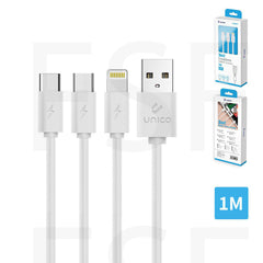 Multi Cavo 3 In 1 Attacco  Micro Usb - Type C - Lightning
