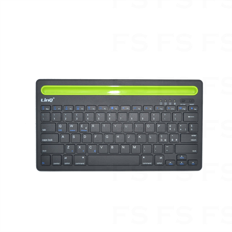 Mini Tastiera Bluetooth Doppio Canale Con Base Per Tablet Smartphone - INmille