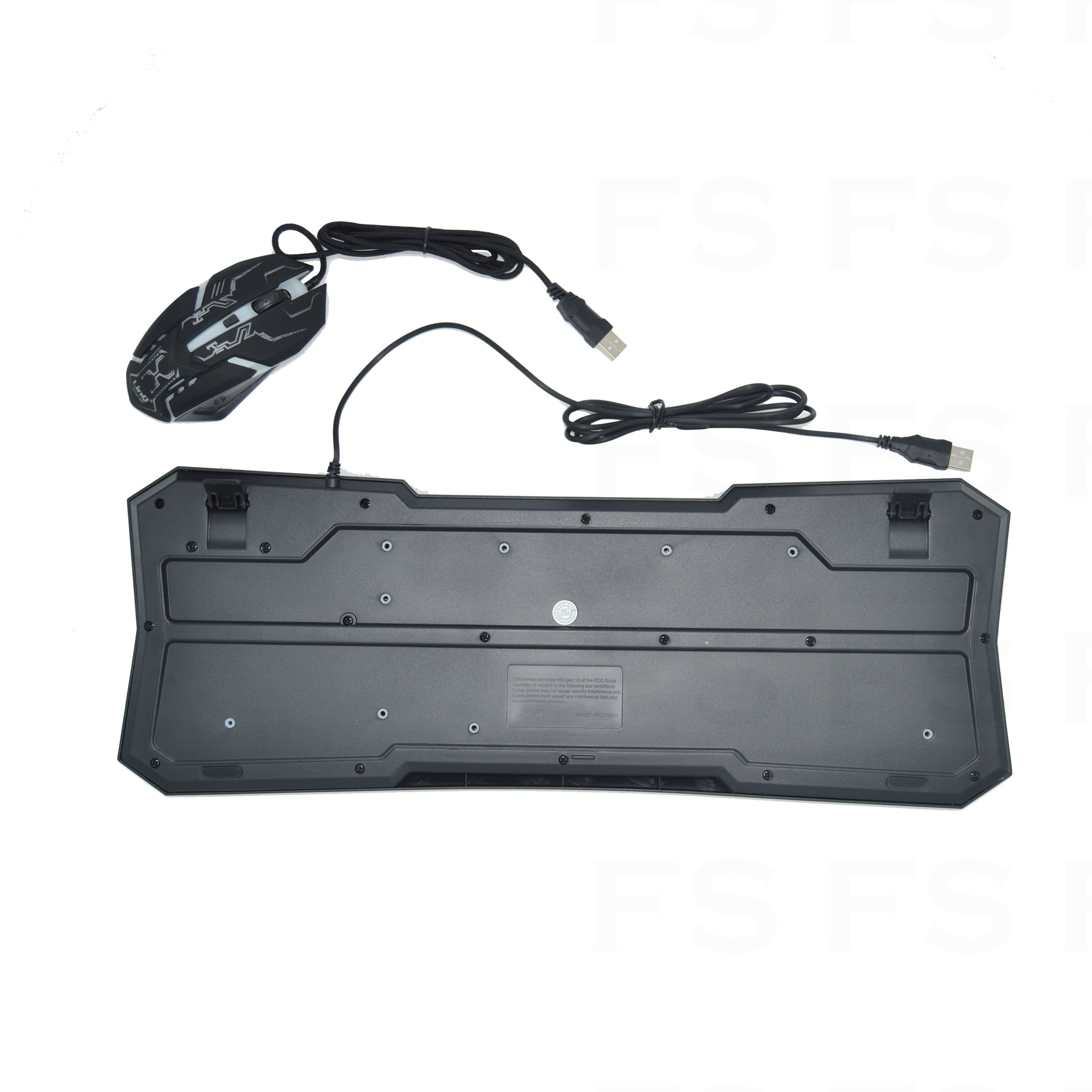 Combo Tastiera E Mouse Gofreetech Con Cavo USB: Set Da Ufficio Con Cavo Di 1.8m E Mouse A 3 Tasti. Compatibile Con Windows, Mac, Linux. Ergonomico E Pratico.