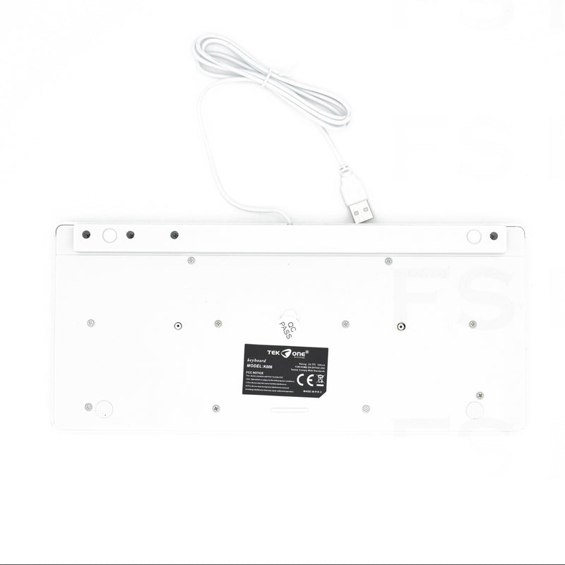 Mini Tastiera Usb Con Filo Slim Bianco - INmille