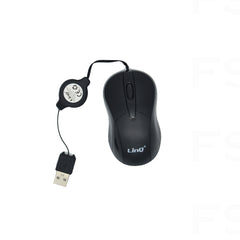 Mouse Ottico Usb Con Filo Ergonomico 1200Dpi Linq T3 Colorato - INmille