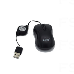 Mouse Ottico Usb Con Filo Ergonomico 1200Dpi Linq T3 Colorato - INmille
