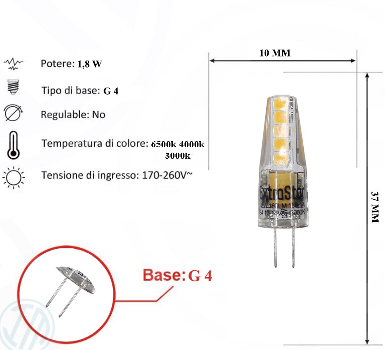 Lampadina Led 1,8W G 4