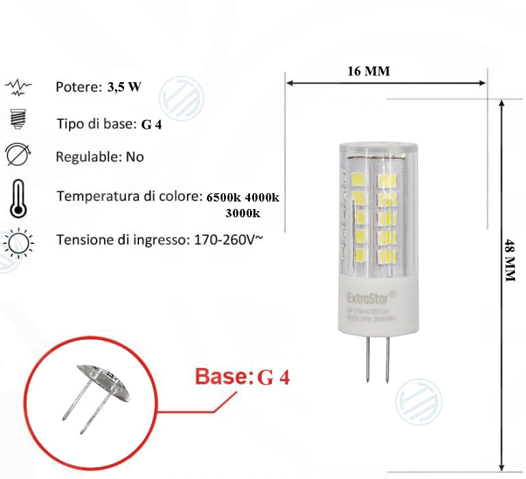 Lampadina Led 3,5W G4