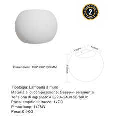Applique Gesso da Interno  25W - INmille