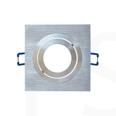 Portafaretto Da Incasso Orientabile Quadrato Con Rilievo 80Mm P3-Gu10