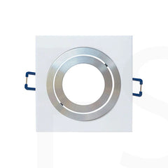 Portafaretto Da Incasso Orientabile Quadrato Con Rilievo 80Mm P3-Gu10