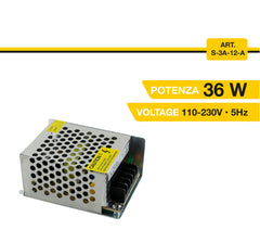 Trasformatore Alimentatore Universale 12V 3A 36W