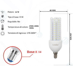 Lampadina Led a U Trasparente 14W E14