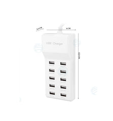Multipresa Caricatore Stazione di ricarica Rapida 10 porte USB