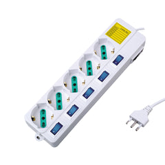 Multipresa Ciabatta Elettrica Schuko Con Interruttori Indipendenti 1,5Mt