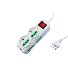 Multipresa Ciabatta Elettrica Con 2 Schuko + 4 Prese Con Interruttore 1,5Mt
