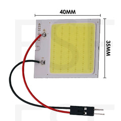 Pannello Led Cob Con Adattatori T10 E A Siluro 48Mm 12V 5W